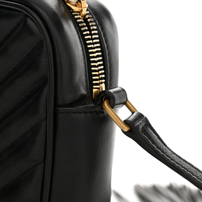 Saint Laurent Calfskin Matelasse Monogram Lou Camera Bag Black 16 of 20
