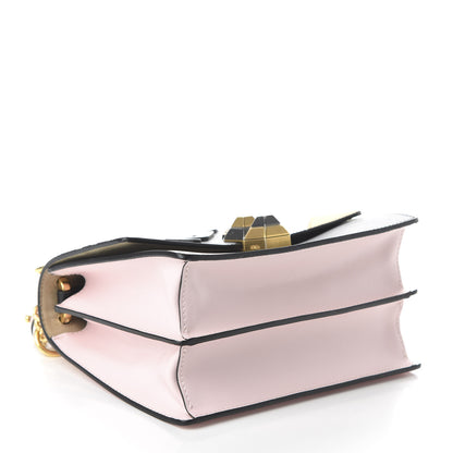 Fendi X FILA Vitello Liberty Mania Bi-Color FF 1974 Embossed Small Kan I Shoulder Bag Black Confetto Multicolor 4 of 11