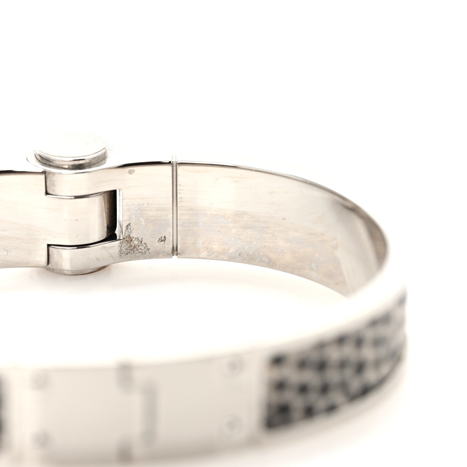 Hermes Lizard Charniere Cuir Narrow Hinged Bracelet M Ombre 5 of 5