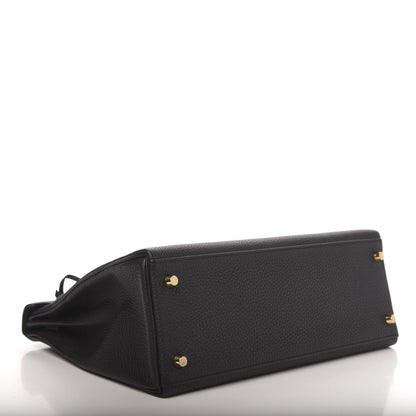 Hermes Togo Matte Alligator Kelly Retourne Touch 32 Black 4 of 11