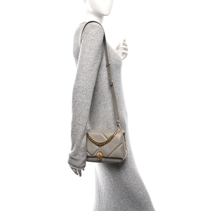 Bulgari Calfskin Matelasse Mini Serpenti Cabochon Crossbody Bag Grey 2 of 11