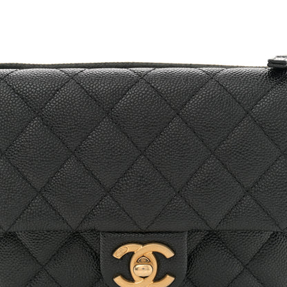 Chanel Shiny Caviar Pick Me Up Flap Belt Bag Black 9 of 11