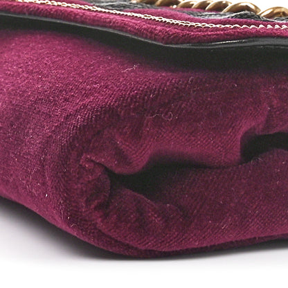 Saint Laurent Velvet Luxembourg Clutch Burgundy 10 of 11