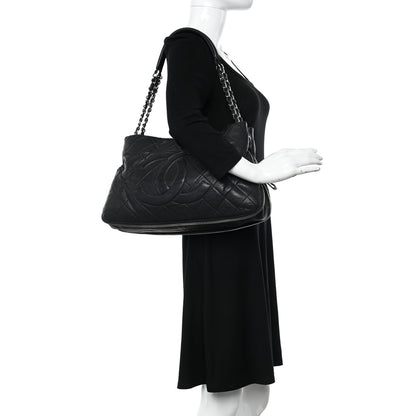 Chanel Caviar Quilted Expandable Zip Shoulder Bag Black 2 of 12