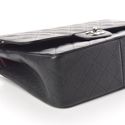 Chanel Caviar Quilted Jumbo Double Flap Black 9 of 10