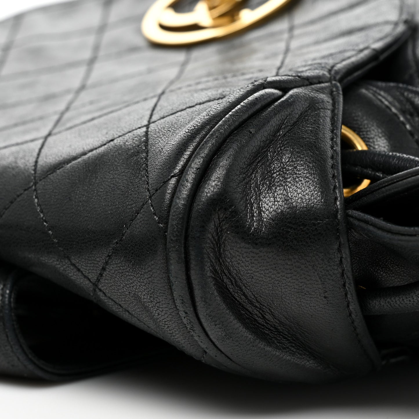 Lambskin Quilted CC Backpack Black