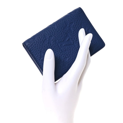 Louis Vuitton Taurillon Monogram Pocket Organizer Blue 2 of 7