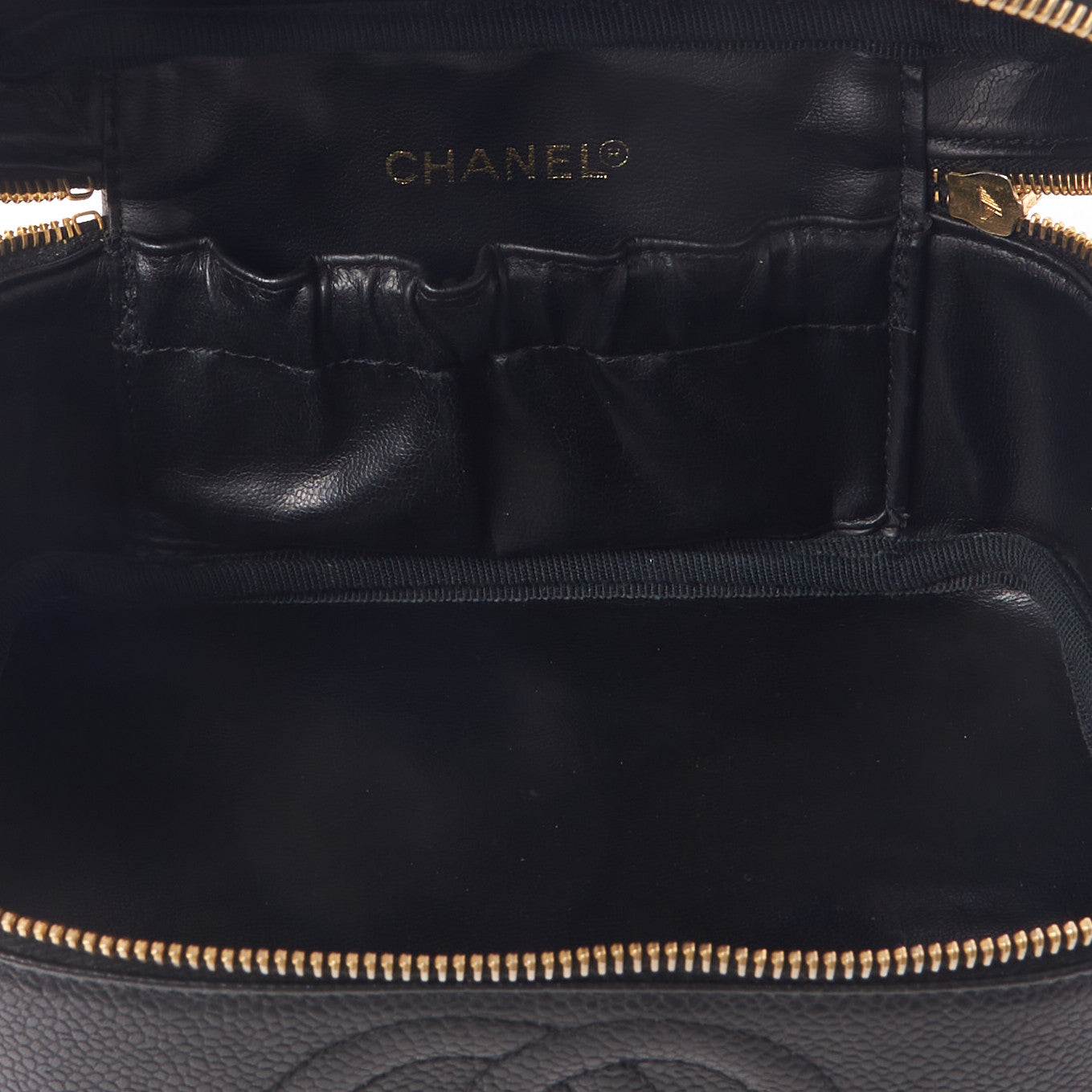 Chanel Caviar CC Vanity Cosmetic Case Black 6 of 8