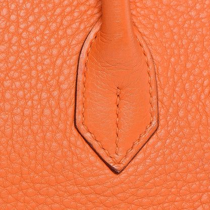 Hermes Taurillon Clemence Birkin 30 Orange 20 of 39