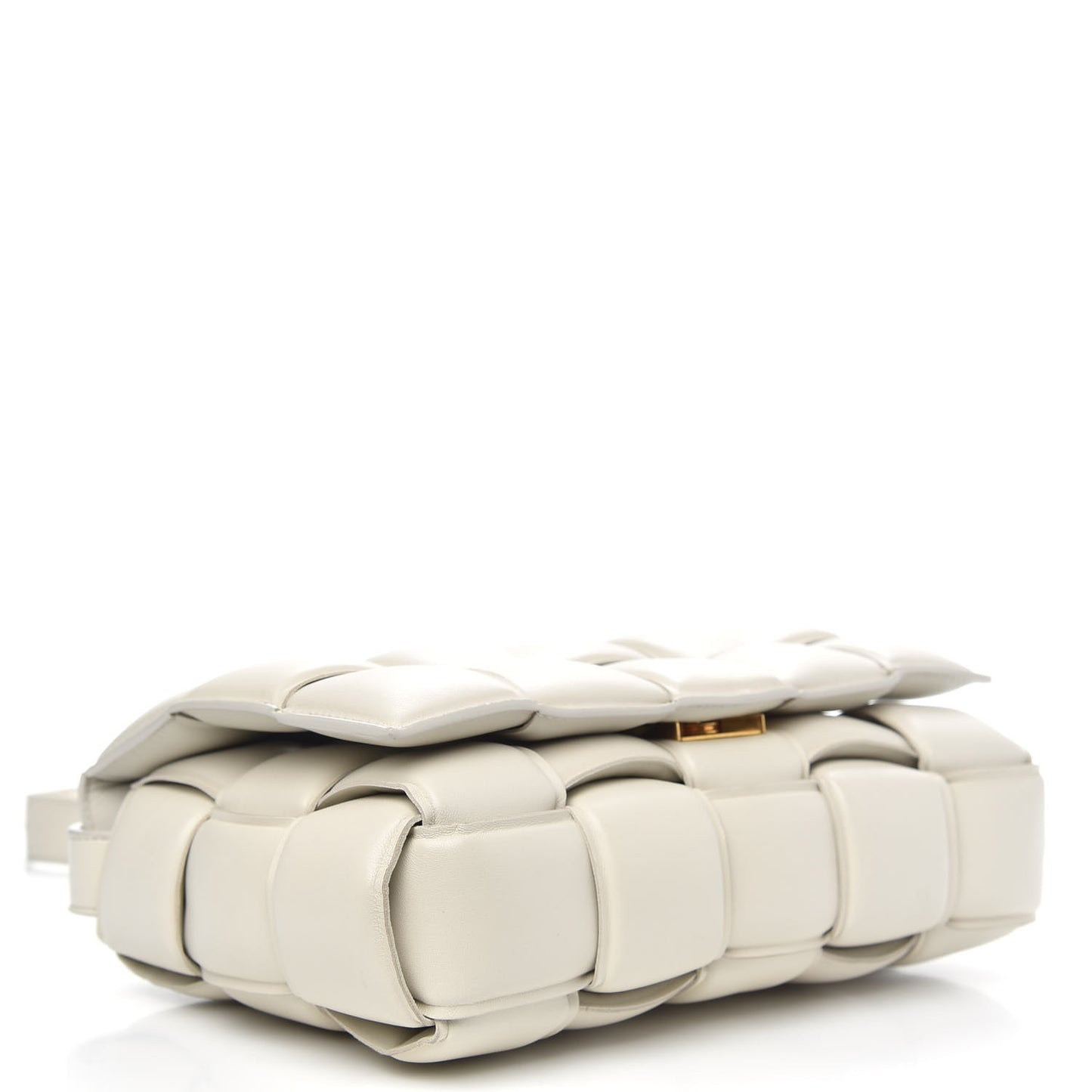 Nappa Maxi Intreccio Padded Cassette Crossbody Bag Chalk