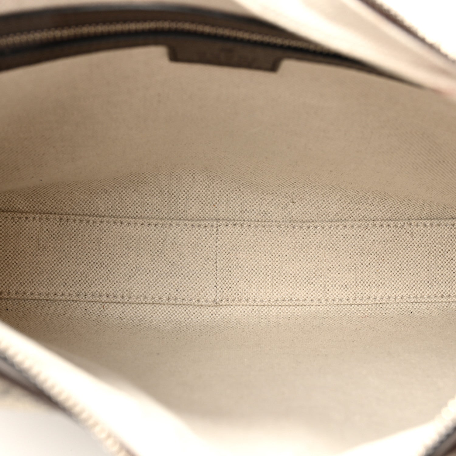 Gucci GG Supreme Monogram Textured Calfskin Web Large Attache Shoulder Bag Beige Ebony New Acero 5 of 11