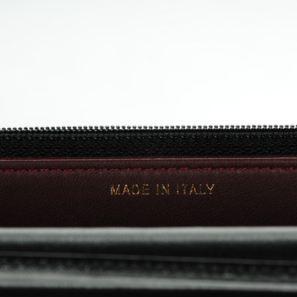 Chanel Lambskin Chevron Wallet On Chain WOC Black 9 of 11