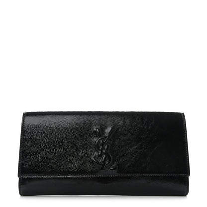 Saint Laurent Textured Patent Monogram Small Belle De Jour Clutch Black 1 of 7
