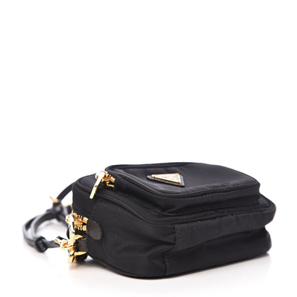 Prada Tessuto Nylon Saffiano Convertible Crossbody Wristlet Black 3 of 8