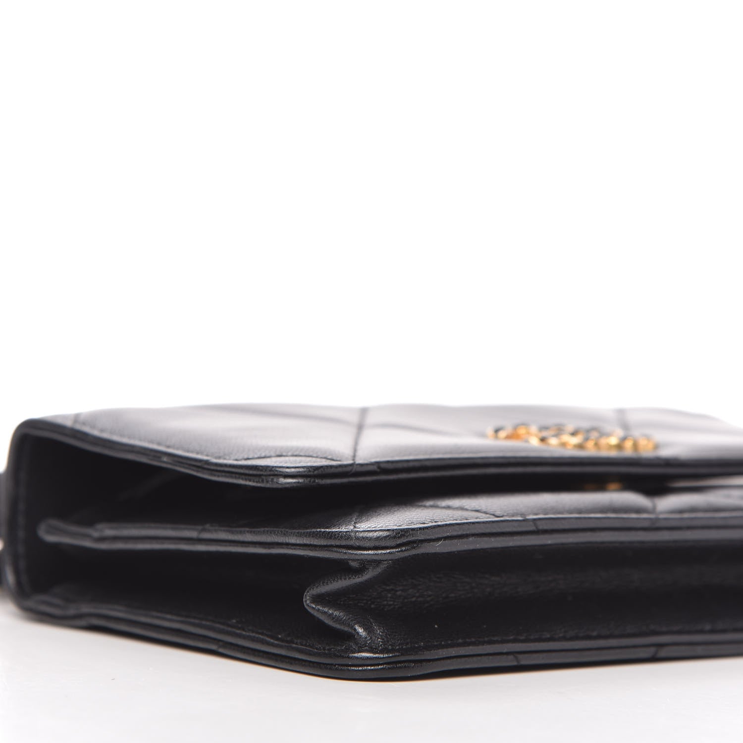 Chanel Lambskin Quilted Chanel 19 Wallet On Chain WOC Black 6 of 12