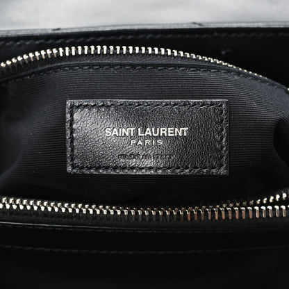 Saint Laurent Calfskin Y Quilted Monogram Medium Loulou Chain Satchel Black 6 of 10