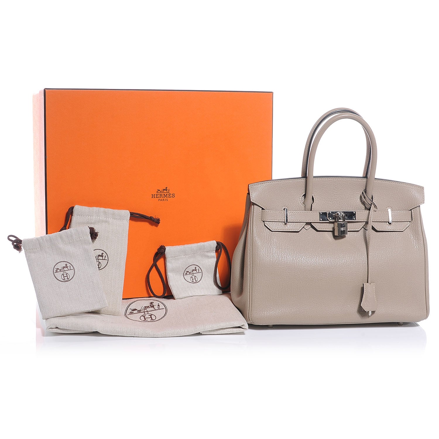 Hermes Chevre Mysore Birkin 30 Gris Tourterelle and Etoupe 5 of 10