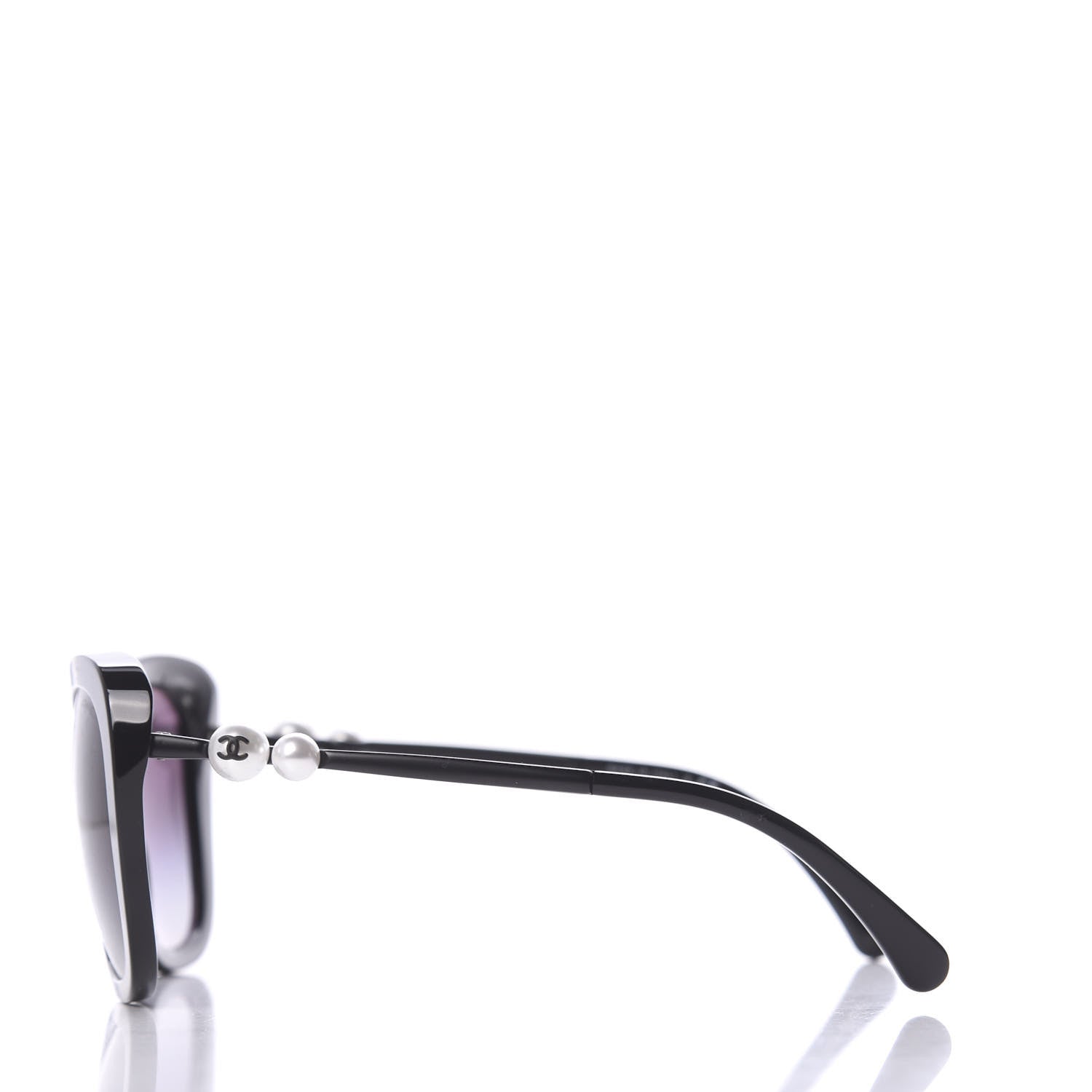 Chanel Acetate Butterfly Winter Pearl Sunglasses 5339-H Black 3 of 8