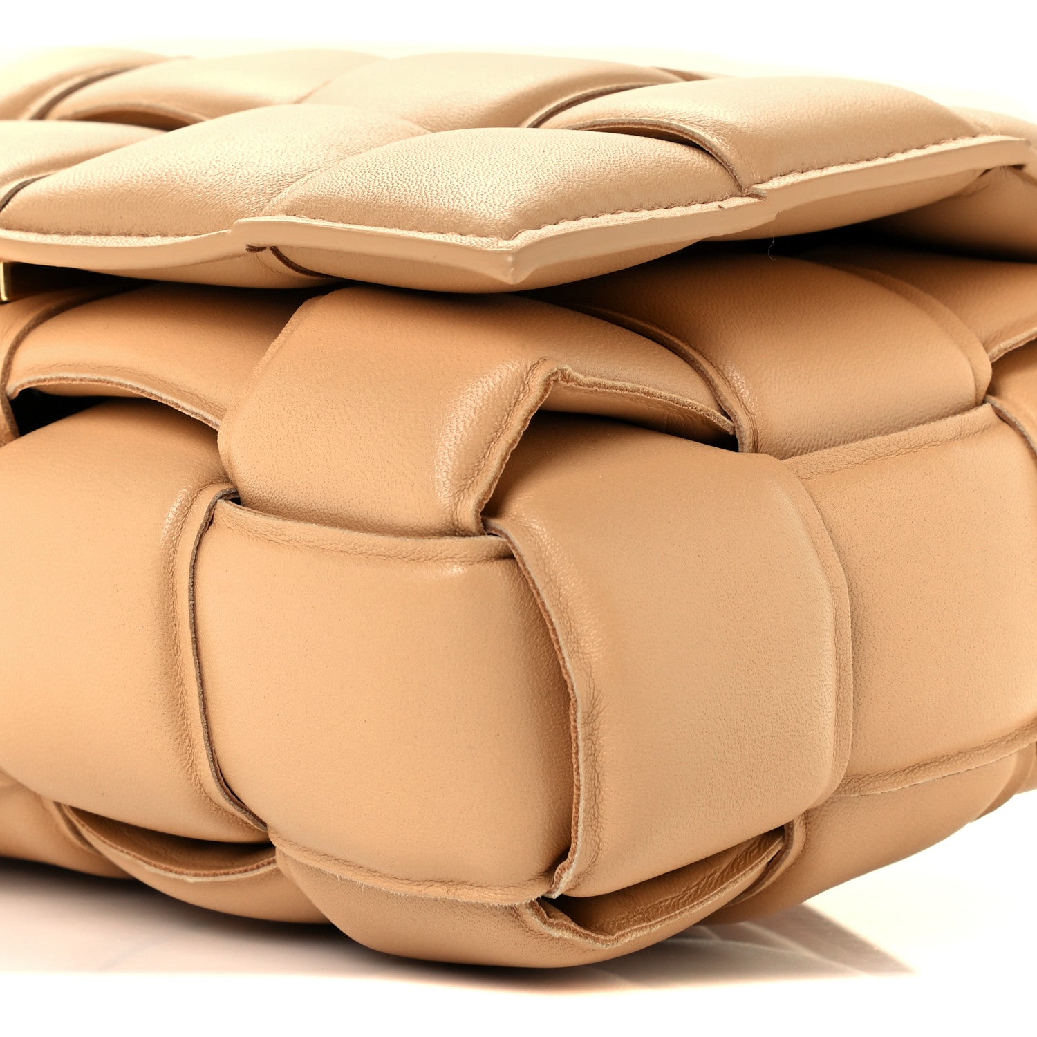 Bottega Veneta Nappa Maxi Intreccio Padded Cassette Crossbody Bag Almond 12 of 12