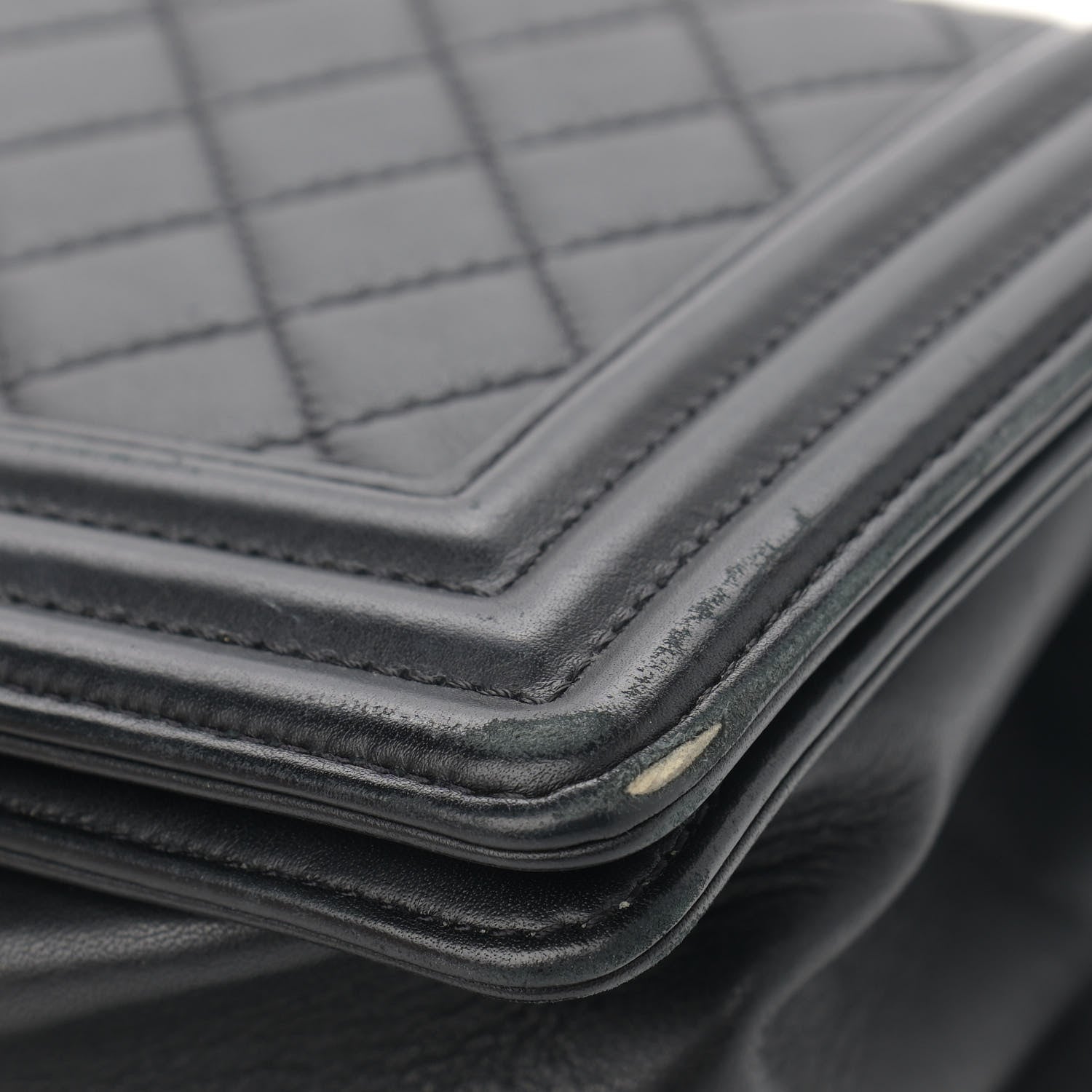 Chanel Lambskin Quilted Medium Boy Flap So Black 12 of 14