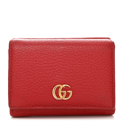 Gucci Dollar Calfskin GG Marmont Wallet Hibiscus Red 1 of 13