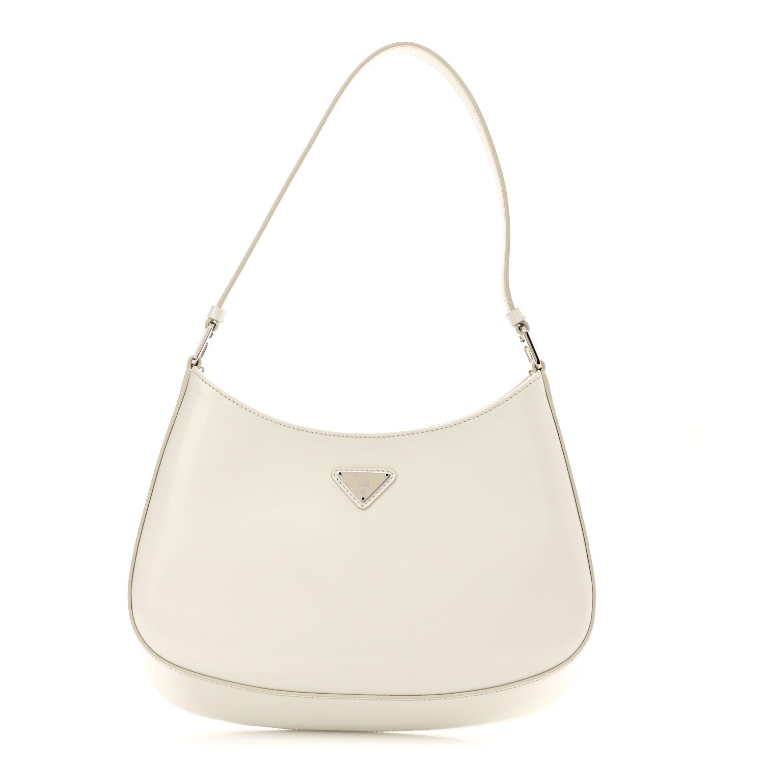 Prada Spazzolato Cleo Shoulder Bag White 1 of 9