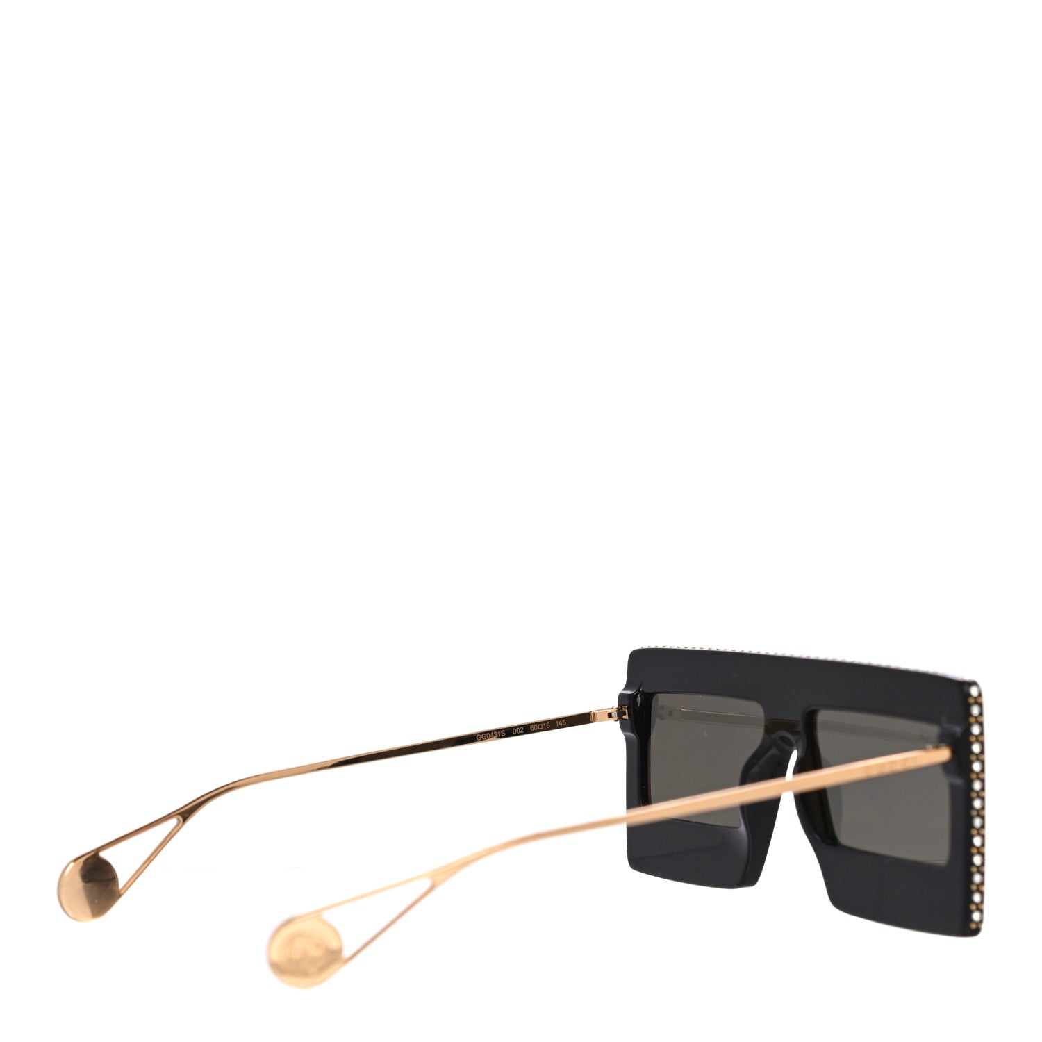 Gucci Acetate Crystal Mask-Frame Sunglasses GG0431S Black 4 of 7