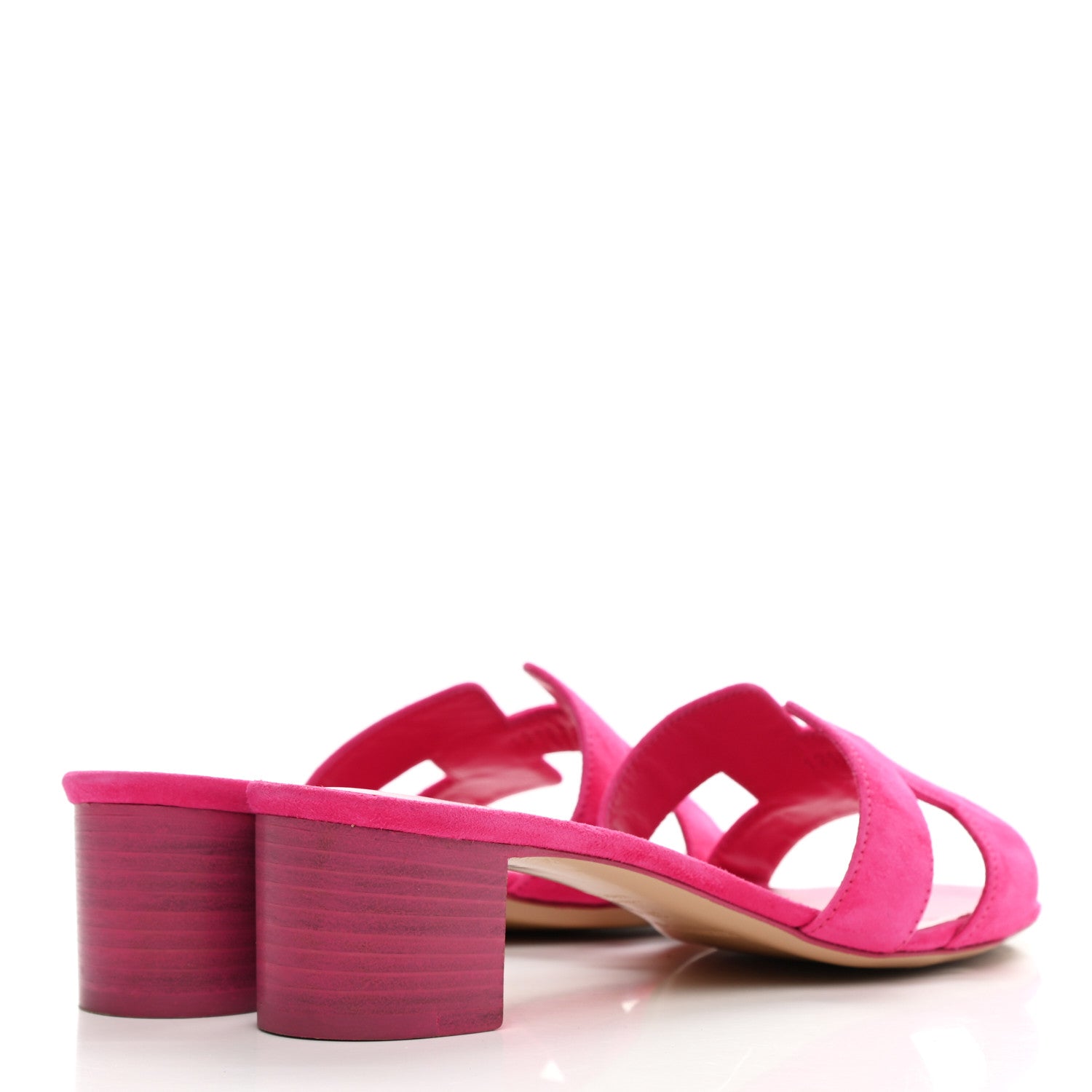 Hermes Suede Goatskin Oasis Sandals 37.5 Rose Fuchsia 4 of 12