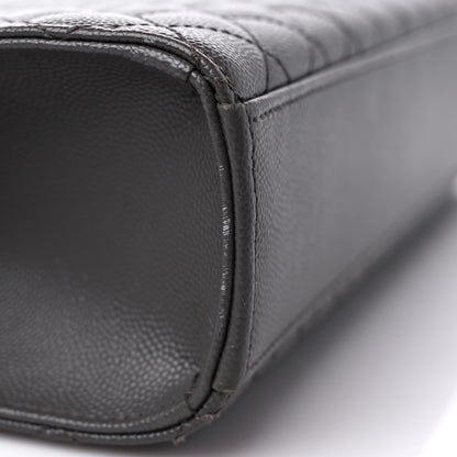 Saint Laurent Grain De Poudre Textured Mixed Matelasse Large Triquilt Monogram Satchel Earth 13 of 13