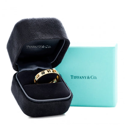 Tiffany 18K Yellow Gold Diamond Wide Atlas Pierced Ring 67 11.75 5 of 5