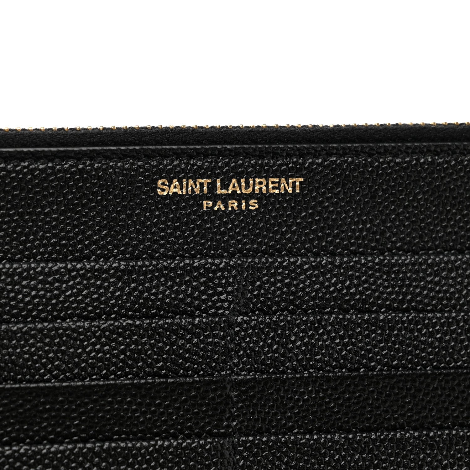 Saint Laurent Grain De Poudre Monogram Uptown Wallet Black 6 of 7