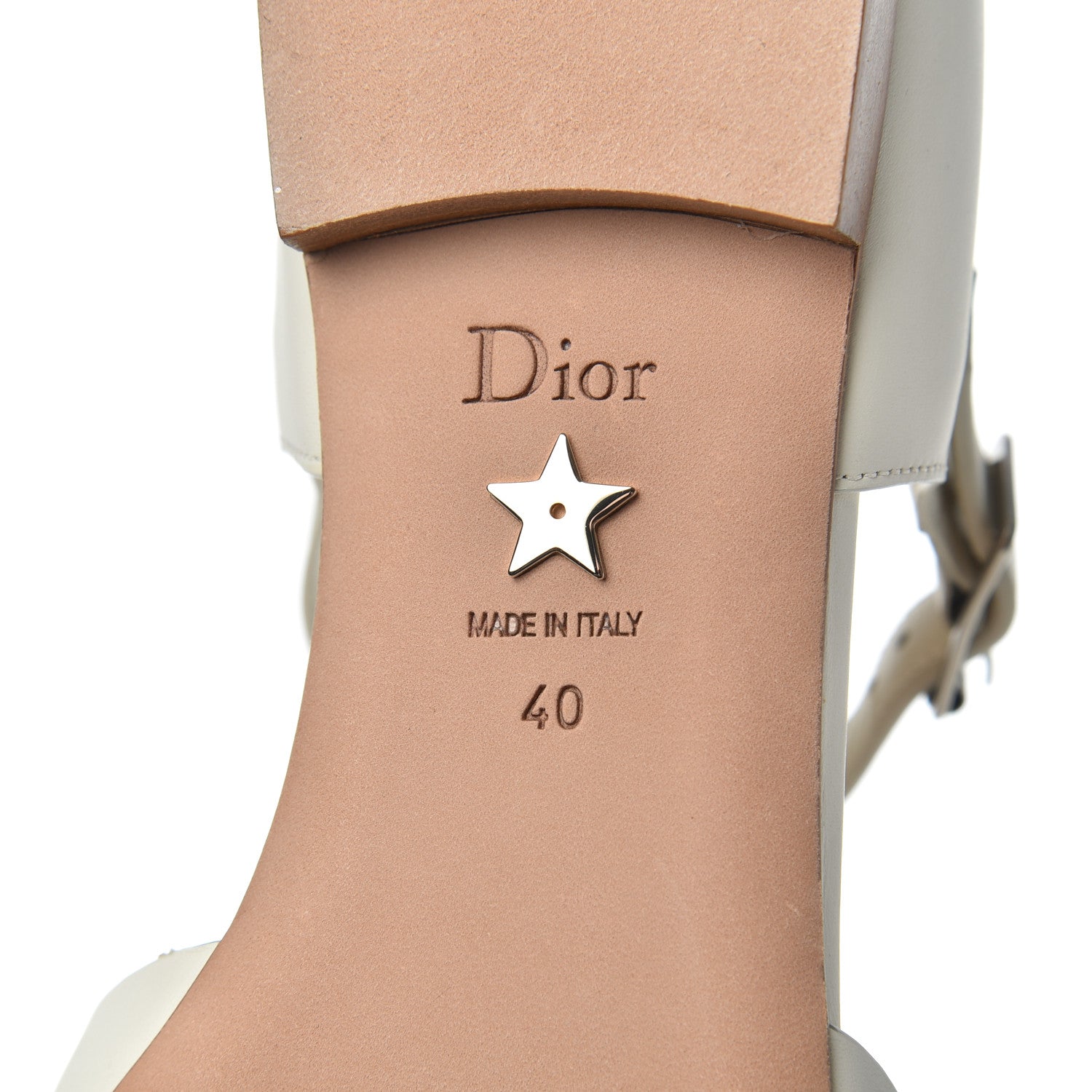 Christian Dior Calfskin Sauvage Ballerina Flat 40 Ivory 7 of 16