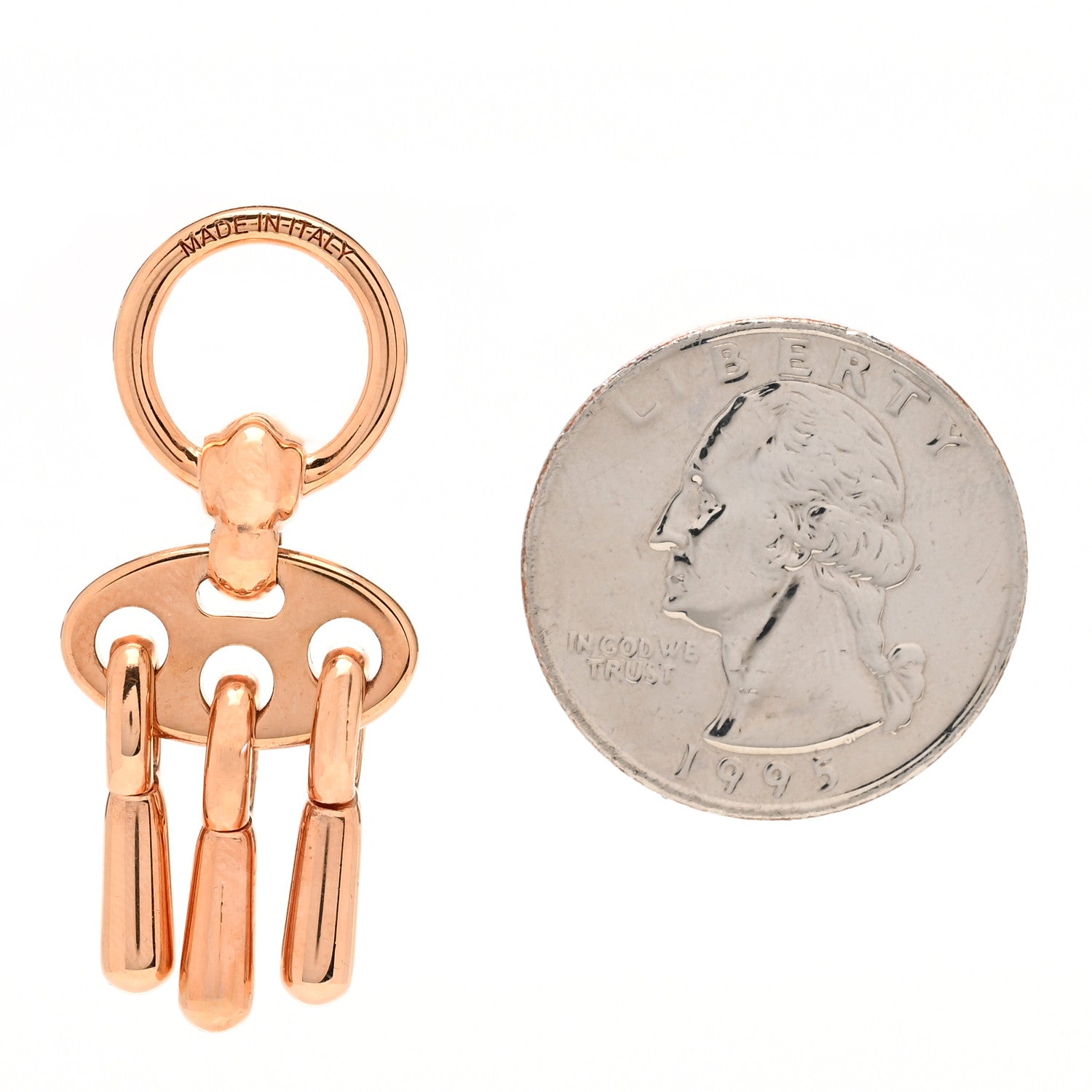 Hermes Polished Brass Charms Mors a Jouet Scarf Ring Rose Gold 2 of 4