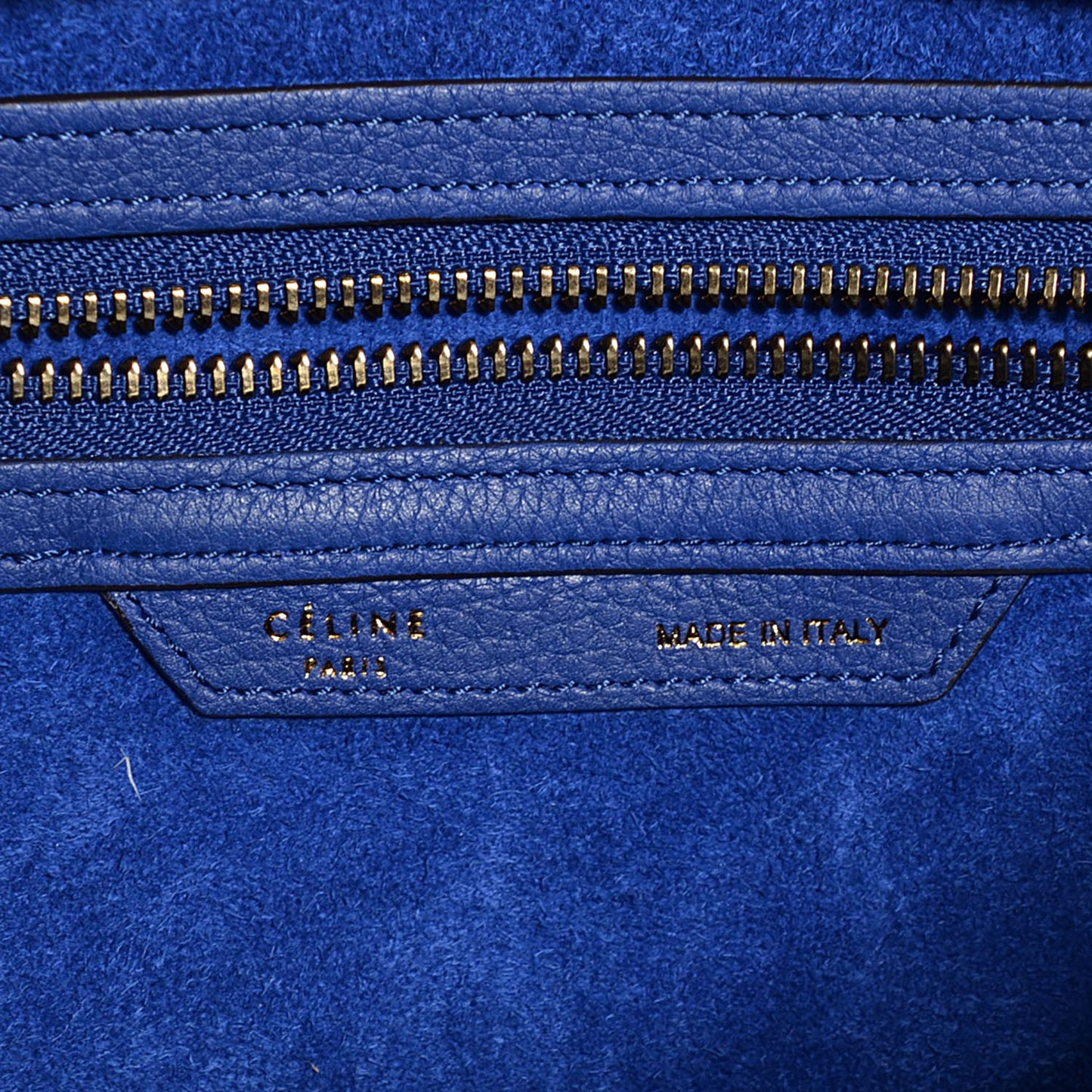 Drummed Calfskin Mini Luggage Indigo