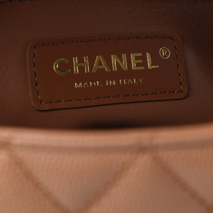 Chanel Caviar Quilted Lizard Embossed Small Coco Handle Flap Brown 6 of 10