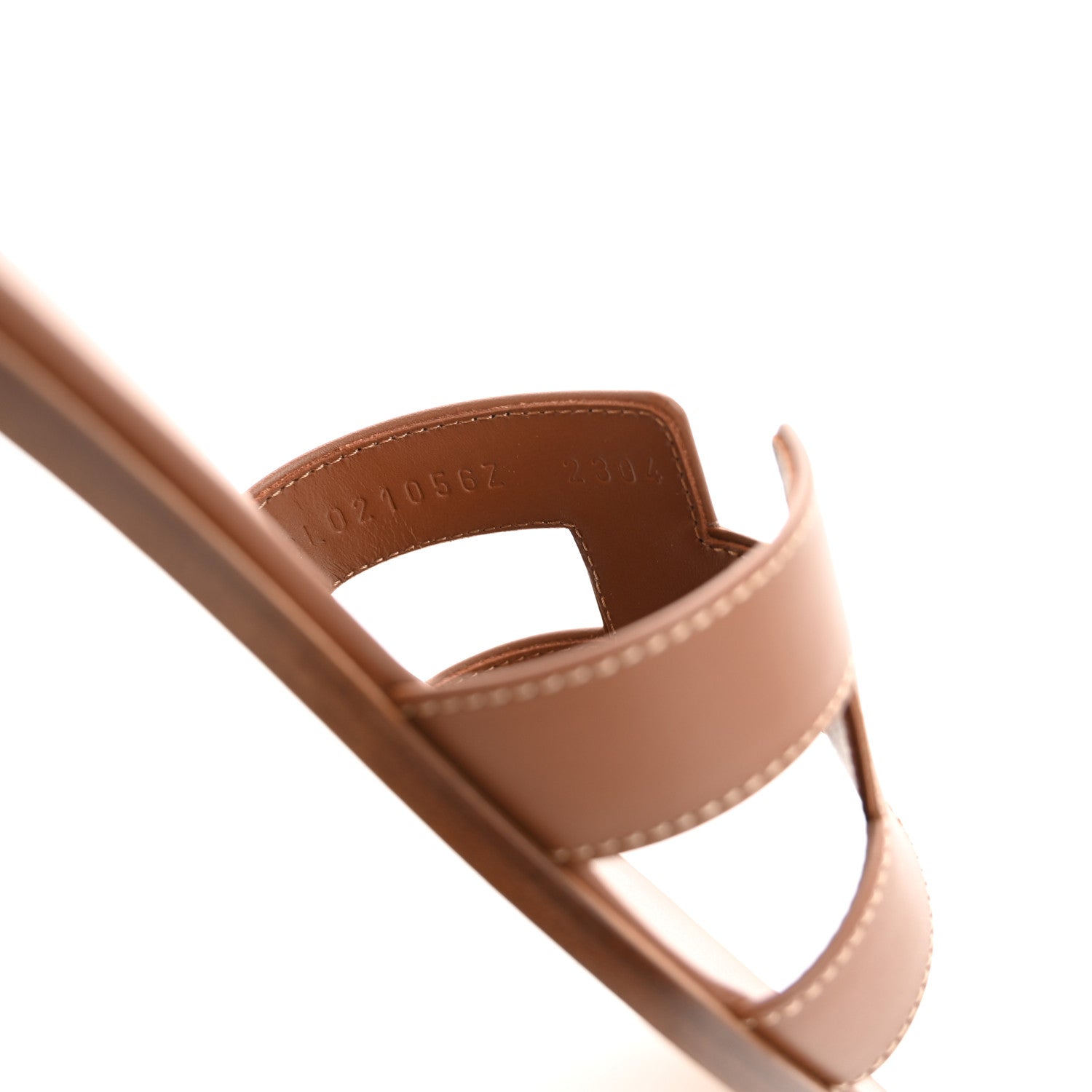 Hermes Box Calfskin Oran Sandals 35.5 Gold 9 of 10