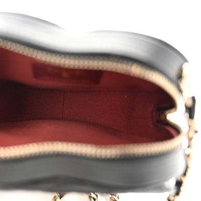 Chanel Lambskin Quilted CC In Love Heart Clutch With Chain Black 5 of 12