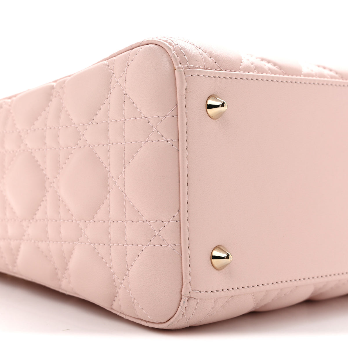 Christian Dior Lambskin Cannage Medium Lady Dior Light Pink 9 of 15