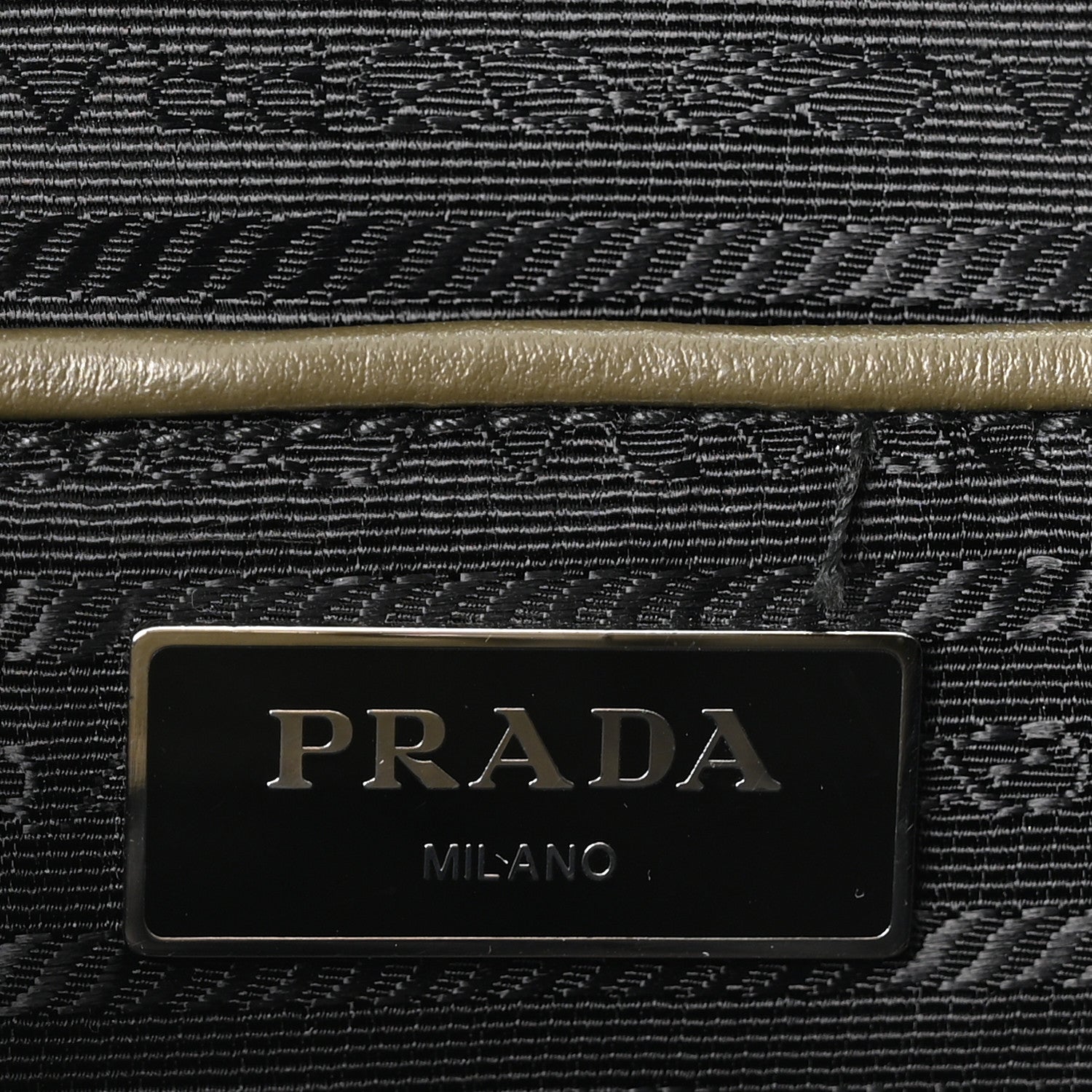Prada Soft Calf Cinch Backpack Militare 5 of 10
