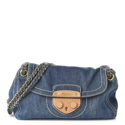 Prada Denim Shoulder Bag Avio 1 of 9
