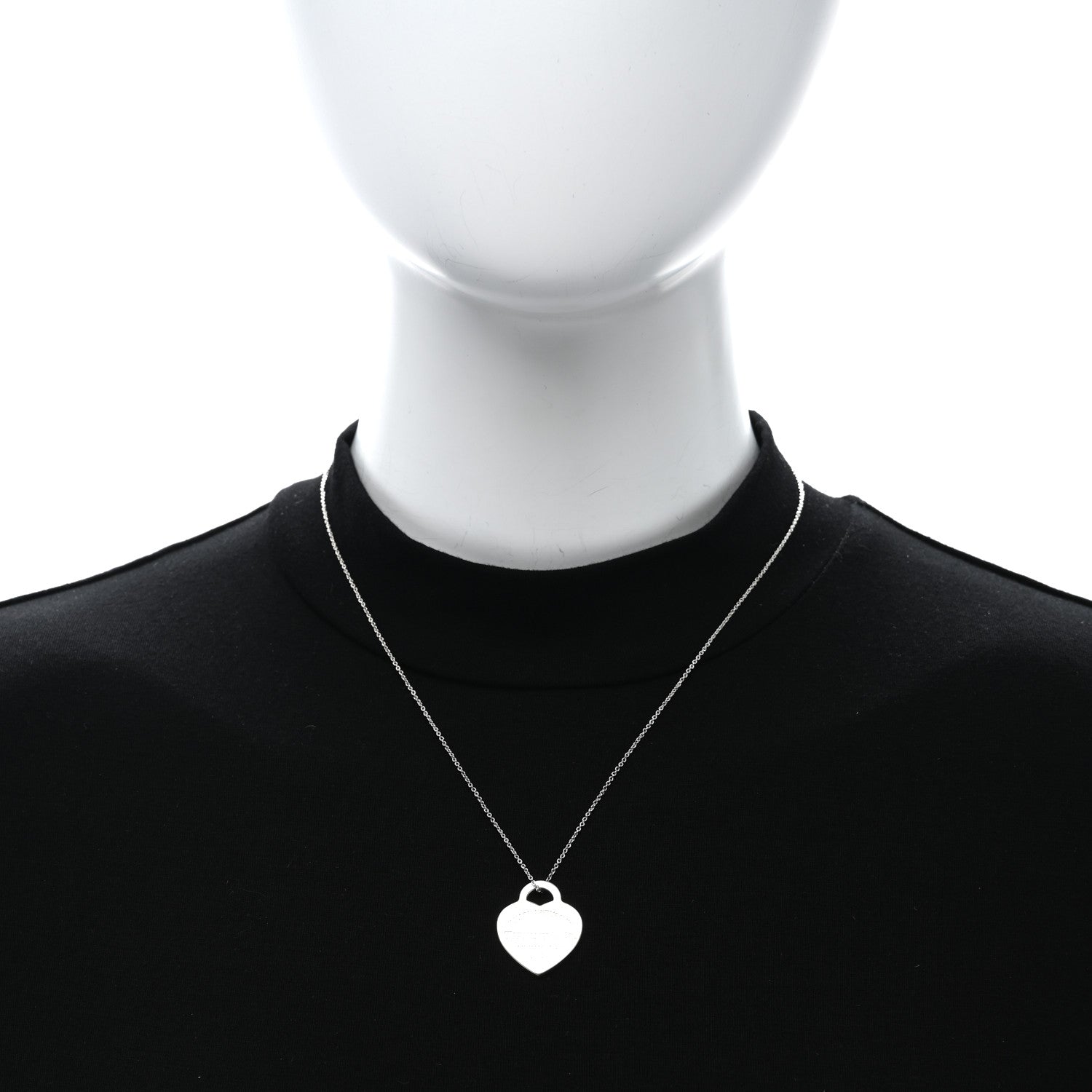Tiffany Sterling Silver Return to Tiffany Heart Pendant Necklace 2 of 4
