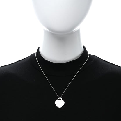 Tiffany Sterling Silver Return to Tiffany Heart Pendant Necklace 2 of 4