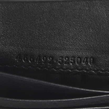 Gucci Calfskin Matelasse Cicada Stud GG Marmont Card Case Wallet Black 7 of 8