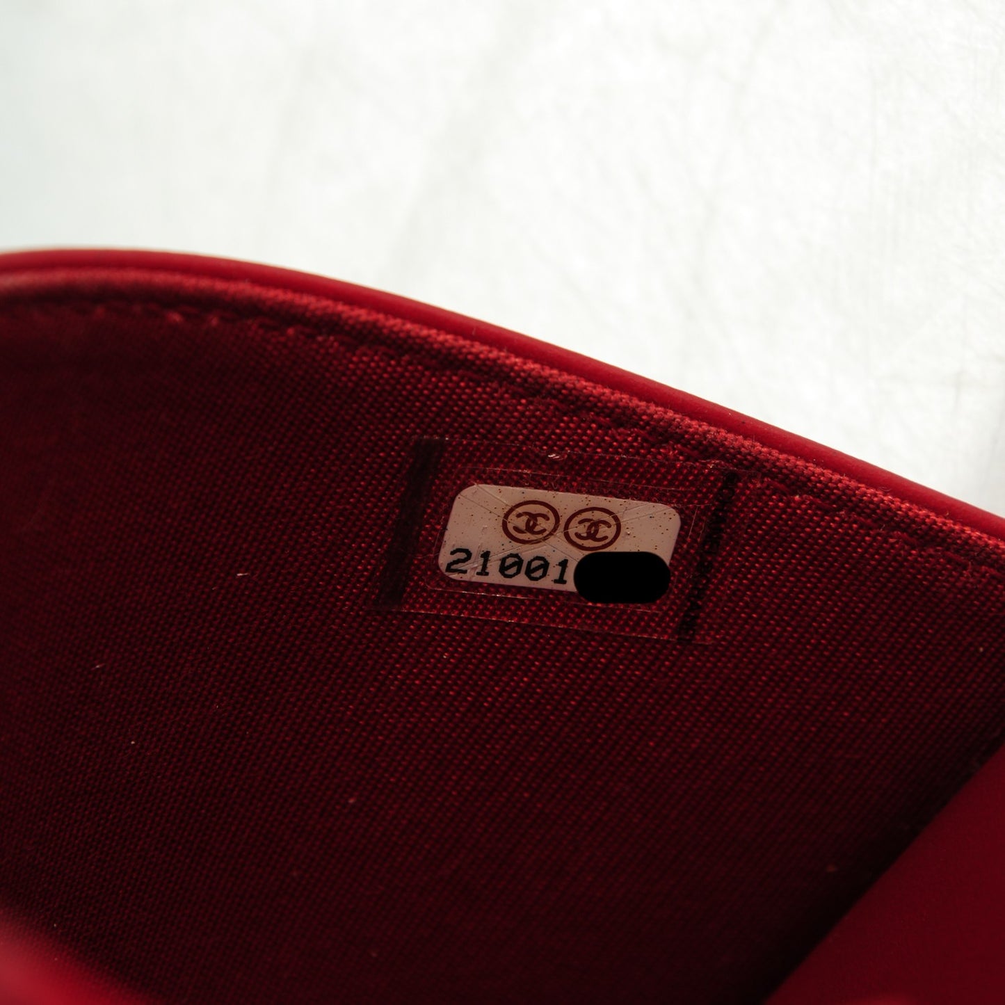 Lambskin Quilted Coco Boy Wallet On Chain WOC Red