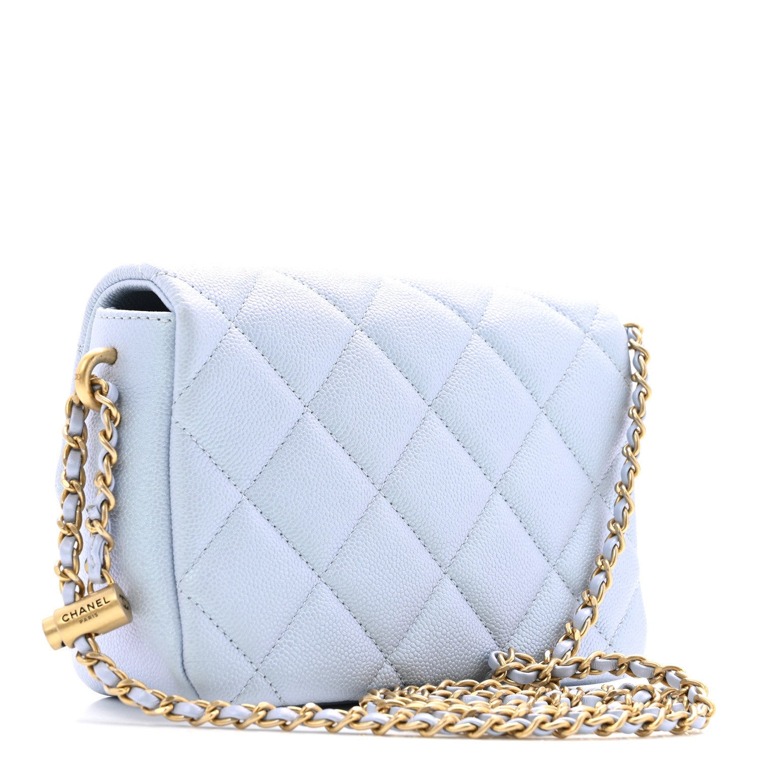 Chanel Iridescent Caviar Quilted Mini My Perfect Flap Light Blue 3 of 10