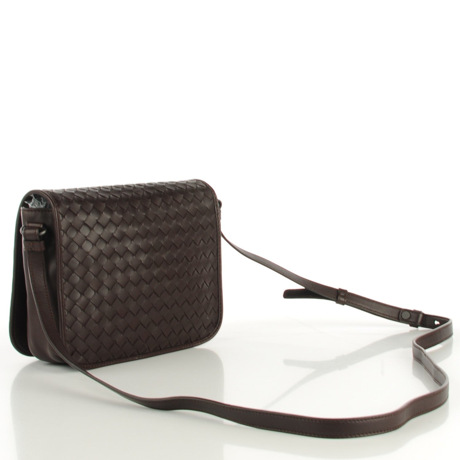 Bottega Veneta Nappa Intrecciato Messenger Bag Ebano 3 of 8