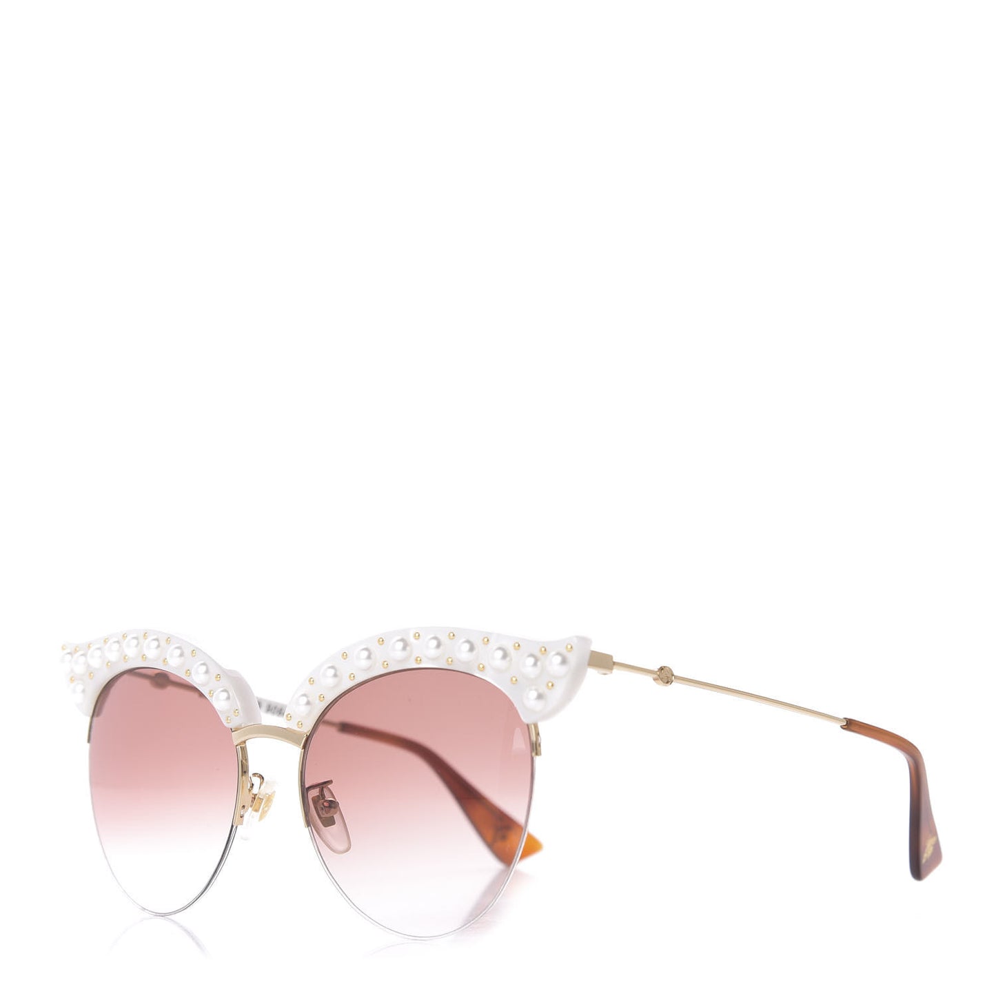 Pearl Cat Eye Sunglasses GG0212S White