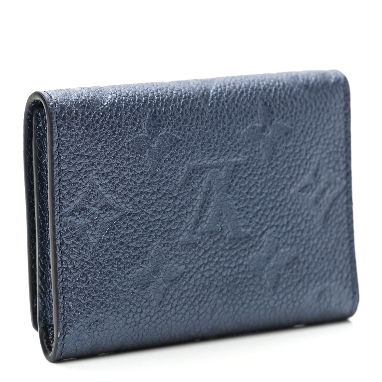 Louis Vuitton Metallic Monogram Business Card Holder Navy Nacre 3 of 6