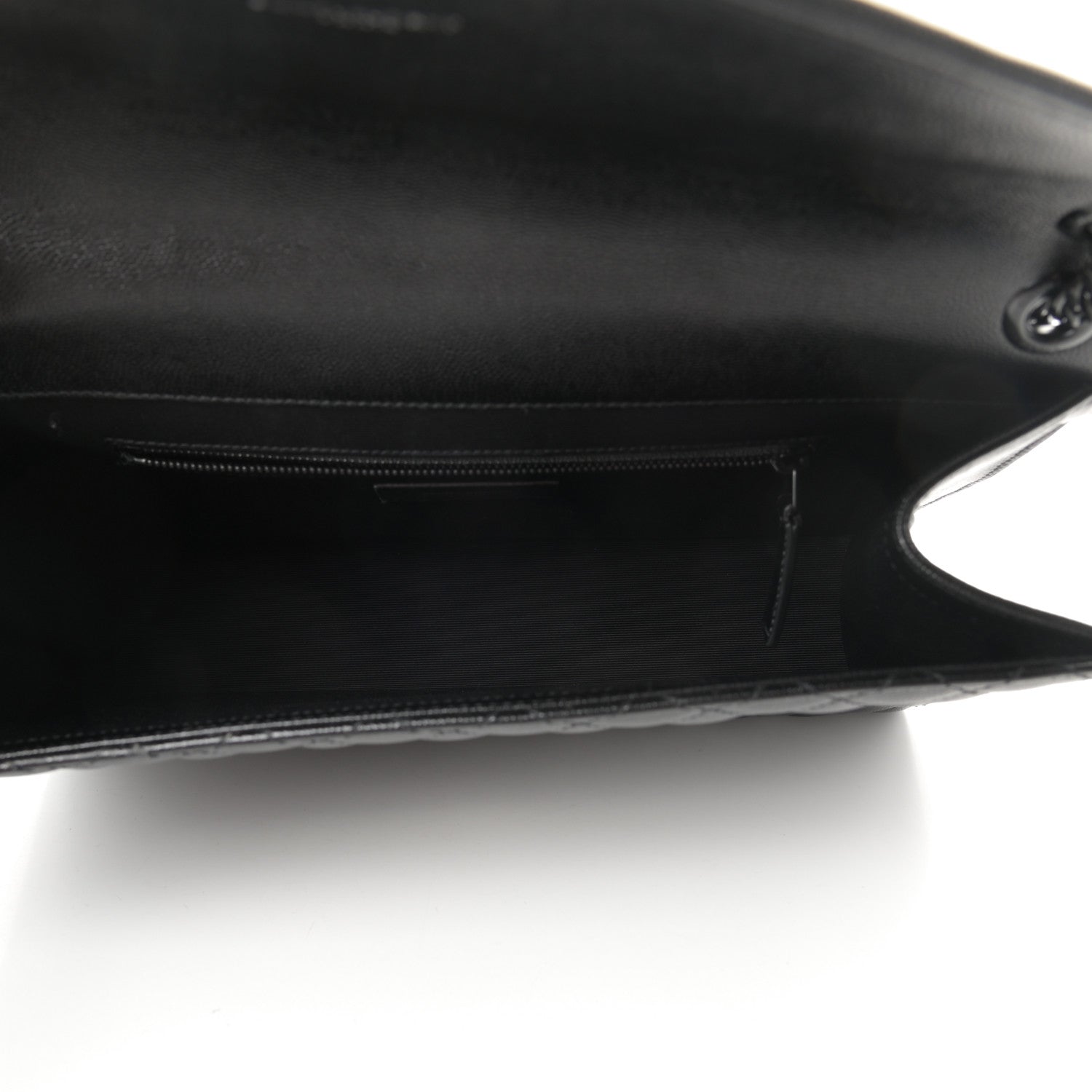Saint Laurent Grain De Poudre Textured Mixed Matelasse Large Triquilt Monogram Monochrome Satchel Black 5 of 13