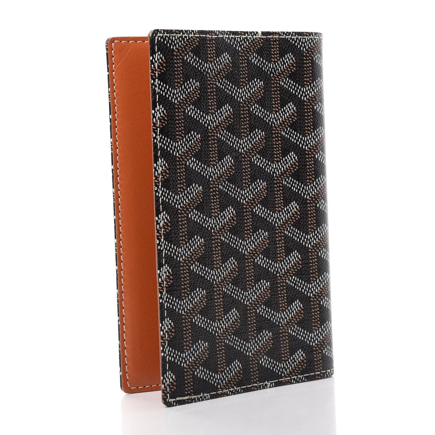 Goyardine Passport Holder Black Gold